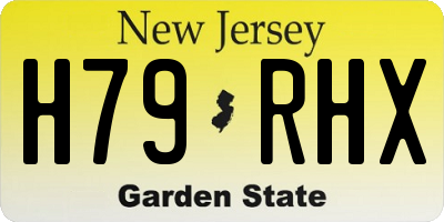 NJ license plate H79RHX