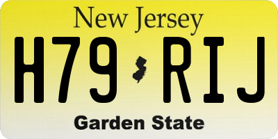 NJ license plate H79RIJ
