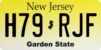 NJ license plate H79RJF