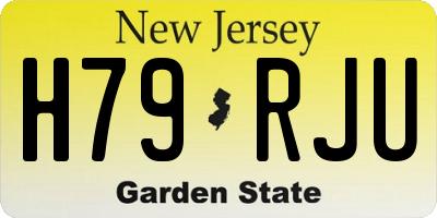 NJ license plate H79RJU