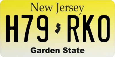 NJ license plate H79RKO