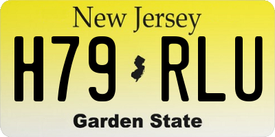 NJ license plate H79RLU