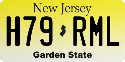 NJ license plate H79RML