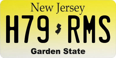 NJ license plate H79RMS