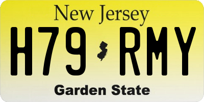 NJ license plate H79RMY