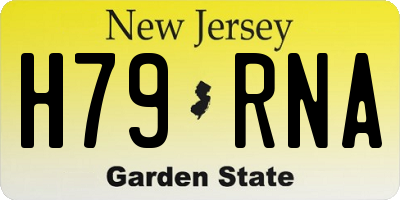 NJ license plate H79RNA
