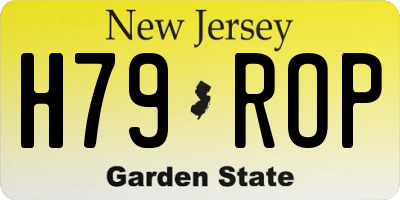 NJ license plate H79ROP