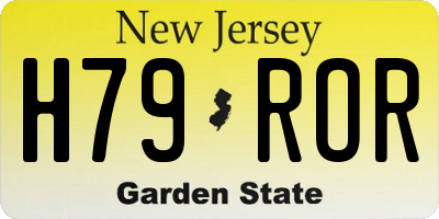 NJ license plate H79ROR