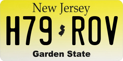 NJ license plate H79ROV