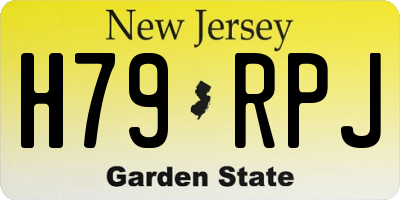 NJ license plate H79RPJ