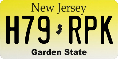 NJ license plate H79RPK