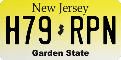 NJ license plate H79RPN