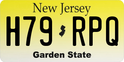 NJ license plate H79RPQ