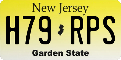 NJ license plate H79RPS