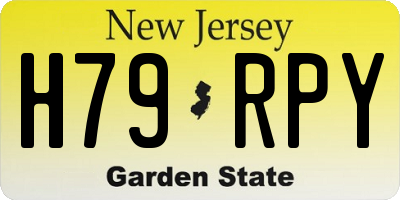 NJ license plate H79RPY