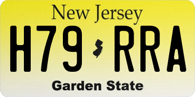 NJ license plate H79RRA