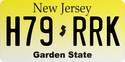 NJ license plate H79RRK