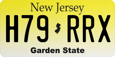 NJ license plate H79RRX