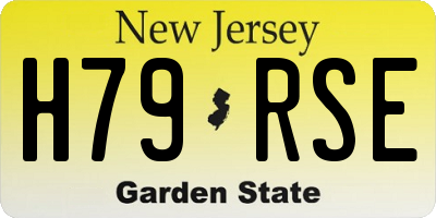 NJ license plate H79RSE