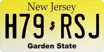 NJ license plate H79RSJ