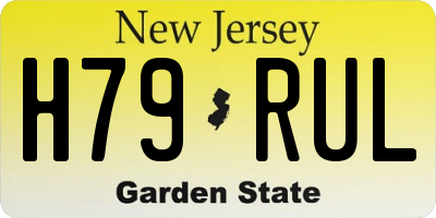 NJ license plate H79RUL