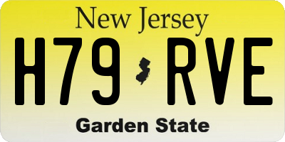 NJ license plate H79RVE