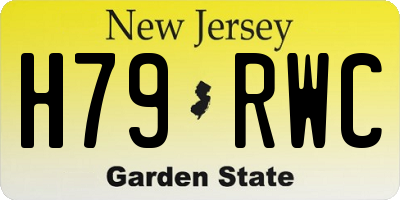 NJ license plate H79RWC