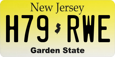 NJ license plate H79RWE