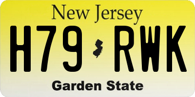 NJ license plate H79RWK