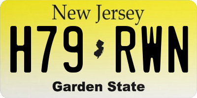 NJ license plate H79RWN