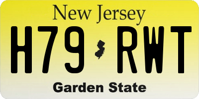 NJ license plate H79RWT