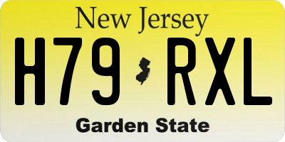 NJ license plate H79RXL