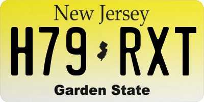 NJ license plate H79RXT