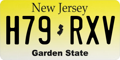 NJ license plate H79RXV