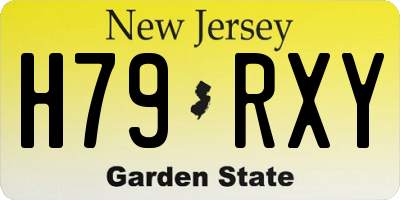NJ license plate H79RXY