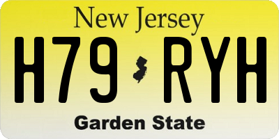 NJ license plate H79RYH
