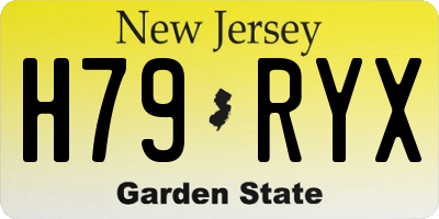 NJ license plate H79RYX