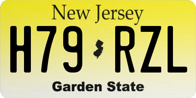 NJ license plate H79RZL