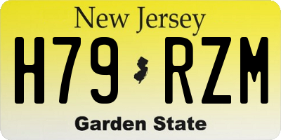 NJ license plate H79RZM