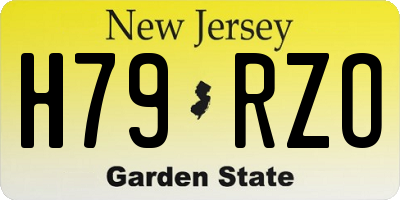 NJ license plate H79RZO