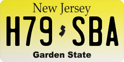 NJ license plate H79SBA