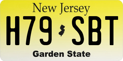 NJ license plate H79SBT