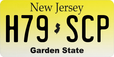 NJ license plate H79SCP