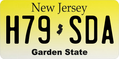NJ license plate H79SDA