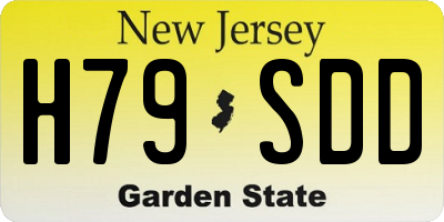 NJ license plate H79SDD