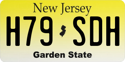 NJ license plate H79SDH