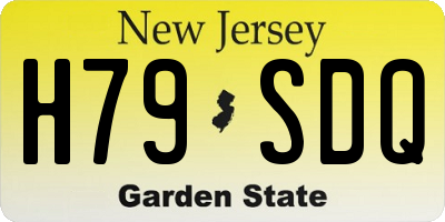 NJ license plate H79SDQ