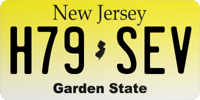 NJ license plate H79SEV