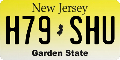 NJ license plate H79SHU