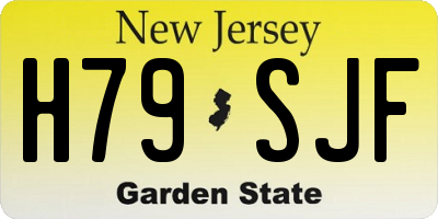 NJ license plate H79SJF